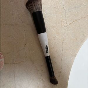 Makeup By Mario Dual-Ended Brush - Black and White